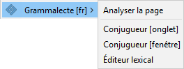 menu contextuel sur sélection